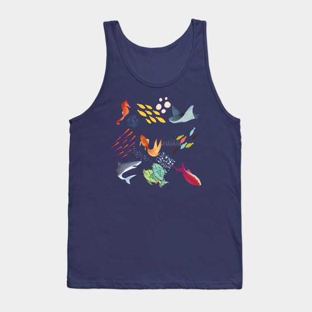 Cute Fish under the ocean Tank Top by DarioNelaj